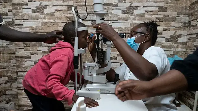 'Video thumbnail for Burkina Faso's only eye doctor for children sees trauma of both play and conflict'