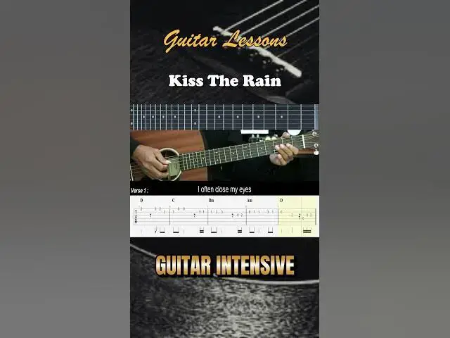 'Video thumbnail for Kiss The Rain - Yiruma | EASY Guitar Lessons TAB - Guitar Tutorial'