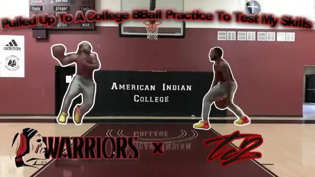 'Video thumbnail for D1 Track Athlete Pulls Up to College Basketball Practice!! Couldn't Get Me Off the Court!!'