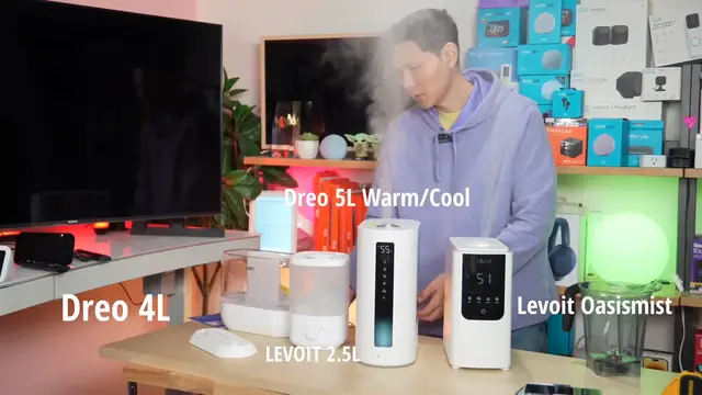 'Video thumbnail for DREO 5L Warm & Cool Mist vs Levoit OASISMIST'