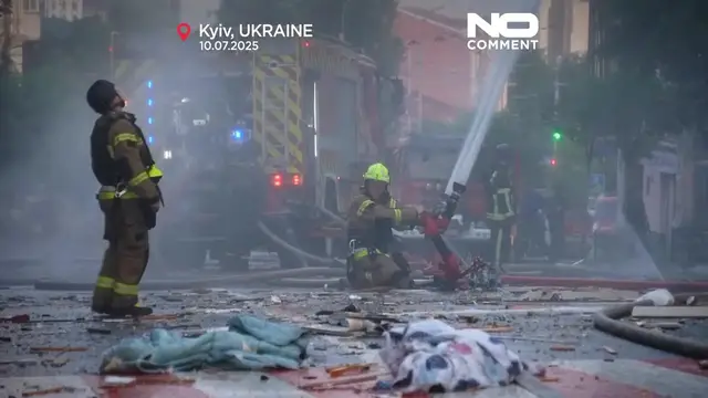 'Video thumbnail for Kyiv rocked by hours-long Russian missile and drone attack'