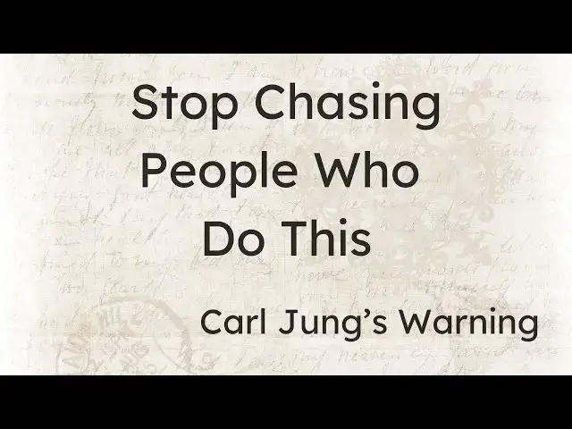 'Video thumbnail for Why You Keep Chasing Emotionally Unavailable People – Carl Jung’s Truth About Mixed Signals'