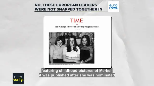 'Video thumbnail for Viral photo of young Angela Merkel is real but the future 'world leaders' with her are not'