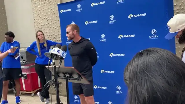 'Video thumbnail for Los Angeles Rams Head Coach on QB Jimmy Garoppolo'