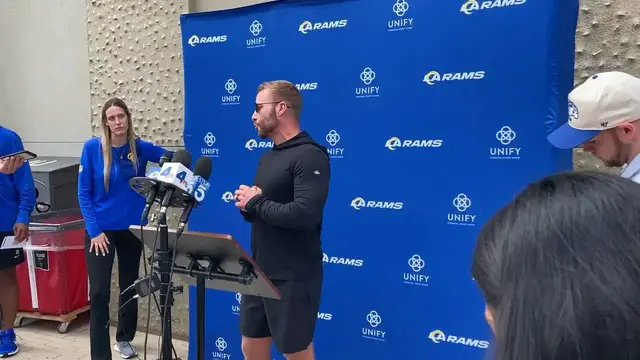 'Video thumbnail for Los Angeles Rams Head Coach on QB Jimmy Garoppolo'