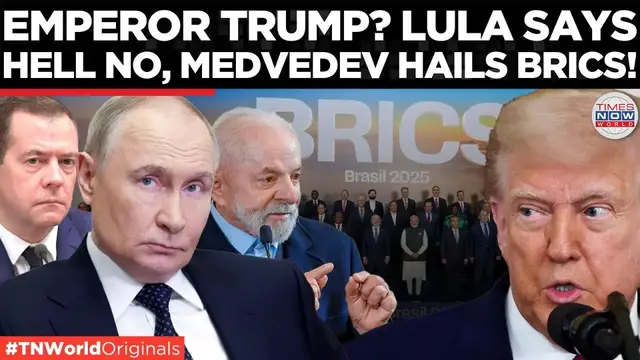 'Video thumbnail for BRICS FIGHTS BACK! Lula, Medvedev Unite Against Trump’s Tariff Blackmail  | Times Now World'