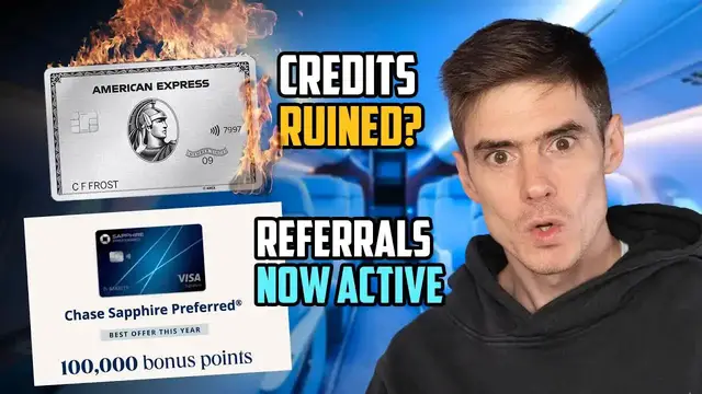 'Video thumbnail for Ben Hedges: amex platinum changes & chase sapphire preferred 100k referral!'