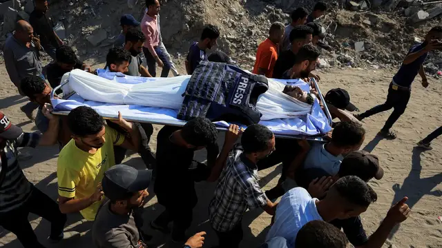 'Video thumbnail for Palestinian journalist Adam Abu Harbid killed in Israeli strike'