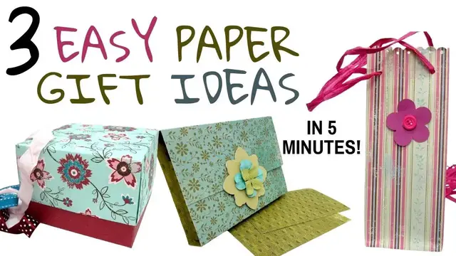 'Video thumbnail for 3 Easy Paper Gift Ideas'