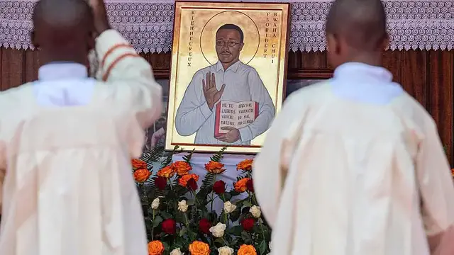 'Video thumbnail for Catholics in eastern Congo honor beatified anti-corruption martyr'