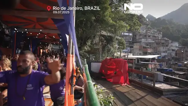 'Video thumbnail for Yoga initiative aims to train instructors in Rio’s favelas'