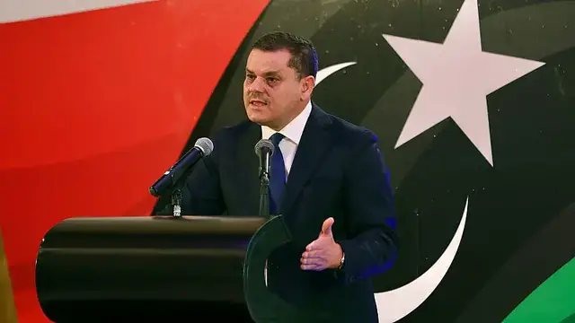 'Video thumbnail for Libyan PM Dbeibah condemns dire conditions in Gaza during meeting with US officials'