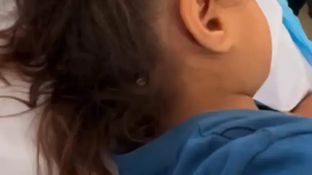 'Video thumbnail for Gaza child in hospital with Israeli bullet protruding from her skull'