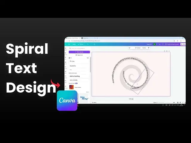 'Video thumbnail for How to Make Spiral Text in Canva'