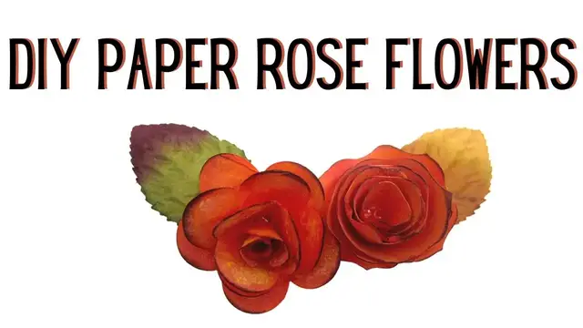 'Video thumbnail for DIY Paper Rose Flowers'
