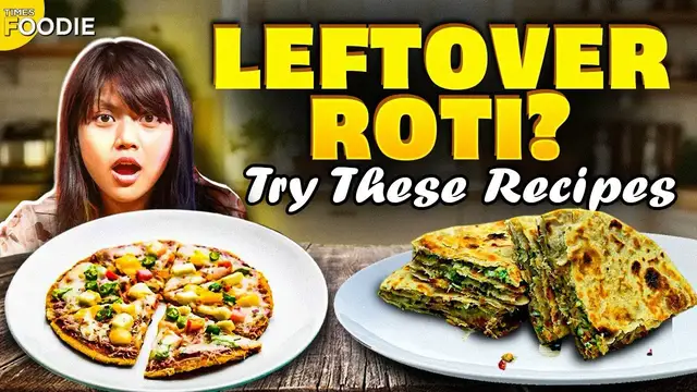 'Video thumbnail for Leftover Roti Ka Makeover | 3 Easy & Tasty Recipes: Roti Pizza, Sandwich & Cutlet'