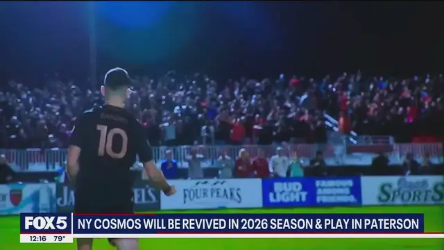 'Video thumbnail for New York Cosmos to play in Paterson, NJ'