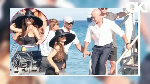 'Video thumbnail for Lauren Sanchez's Nipples Protrude Out of Her Shirt During Glam Boat Ride With Husband Jeff Bezos in Europe: Photos'