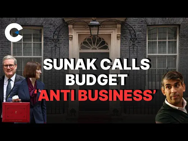 'Video thumbnail for Autumn Budget 2024: Labour Party's first budget receives criticism from Tory leader Rishi Sunak'