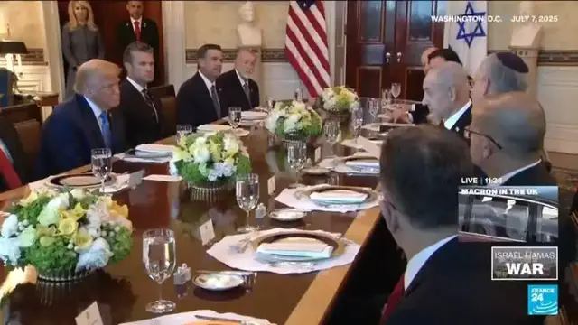 'Video thumbnail for Netanyahu says has nominated Trump for Nobel Peace Prize as leaders discuss Gaza truce'