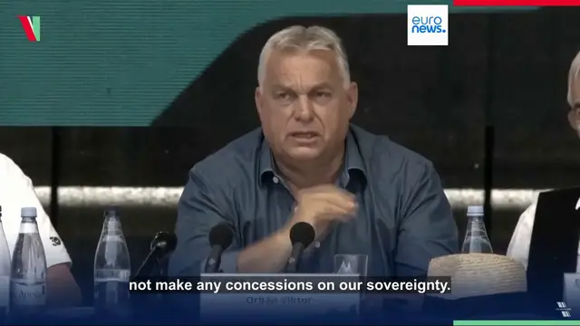 'Video thumbnail for Hungarian Prime Minister Viktor Orban vows to veto EU budget over frozen EU funds'