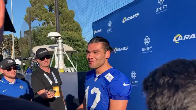 'Video thumbnail for Los Angeles Rams Puka Nacua on Jordan Whittington and More'
