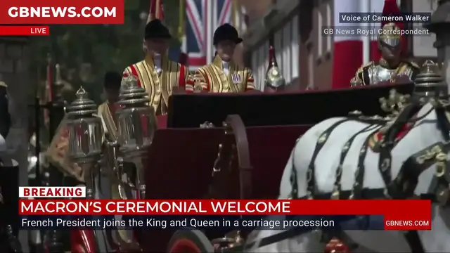 'Video thumbnail for WATCH: Emmanuel Macron travels to Windsor Castle alongside King Charles in royal procession'