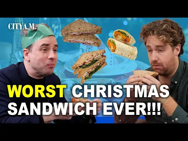 'Video thumbnail for 'I feel sick': Rating Christmas food | Tesco, Sainsbury's, Pret'
