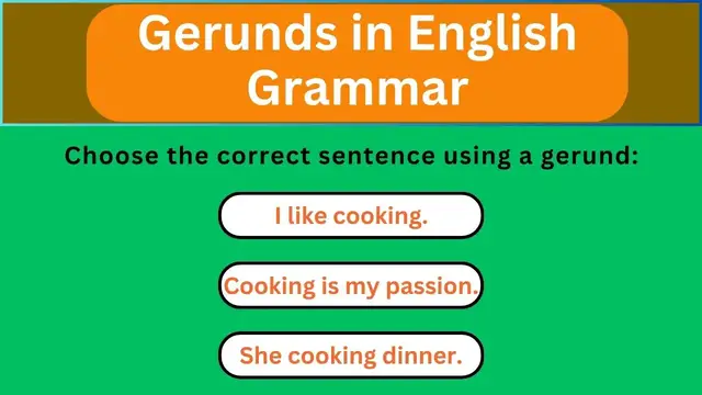 'Video thumbnail for English Grammar Practice ||  Gerunds in English Grammar || English Grammar Test'