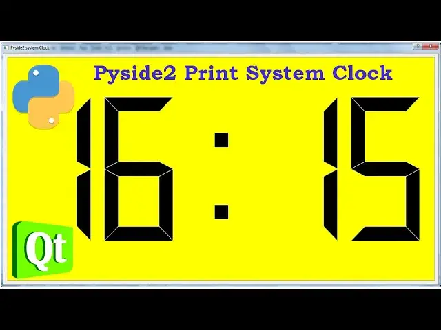 'Video thumbnail for Python Print System Time with Pyside2 | Python GUI Development'
