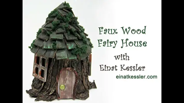 'Video thumbnail for Faux Wood Fairy House - Details for a FREE bonus in description'