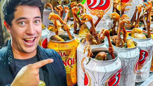 'Video thumbnail for 24 Hours of VIETNAMESE STREET FOOD in HANOI!! CRAZY Food in Vietnam I've Never Seen!'