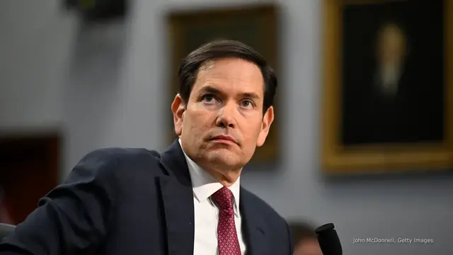 'Video thumbnail for Imposter used AI to call senior leaders as Marco Rubio'