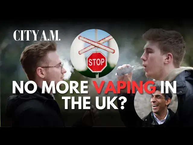'Video thumbnail for Rishi Sunak bans vapes in the UK as the government crackdown on e-cigarettes'