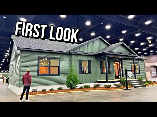'Video thumbnail for kerry tarnow: toured a 1700 sq ft prefab home for basements! ritz-craft sunny side ranch home tour'