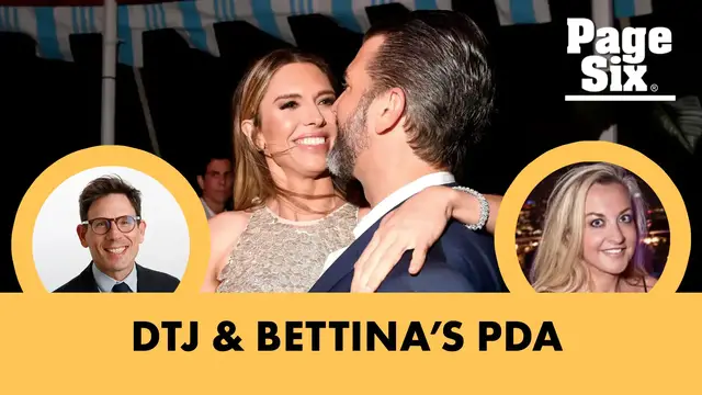 'Video thumbnail for Donald Trump Jr. and girlfriend Bettina Anderson flaunt romance at amfAR Gala'