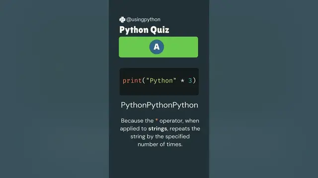 'Video thumbnail for Python Quiz #09 Python Programming #shorts #python'