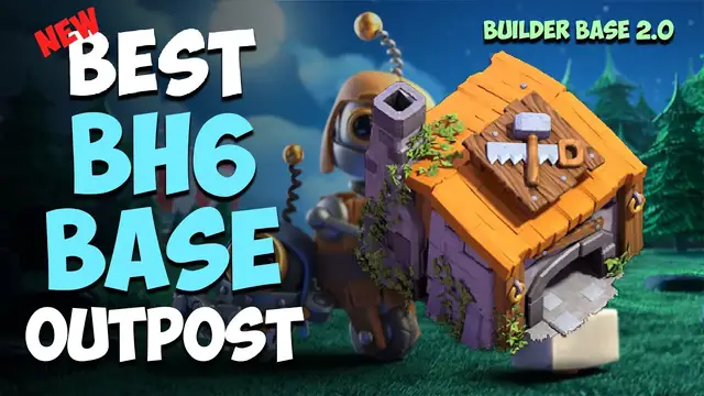 'Video thumbnail for New BH6 Base with OUTPOST (Builder base 2.0) | Best Builder Hall 6 Base Link | Clash of Clans #1'