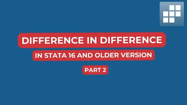 'Video thumbnail for Difference and Difference Analysis in Stata 16 and previous versions Part2'