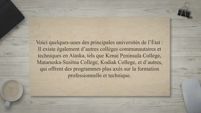 'Video thumbnail for Universités Alaska - SUJET CORRECTION'