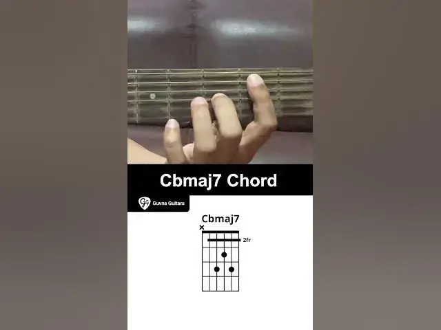 'Video thumbnail for How To Play The Cbmaj7 Chord On Guitar - Guvna Guitars'