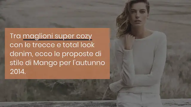 'Video thumbnail for Mango, il catalogo per l’autunno 2014'
