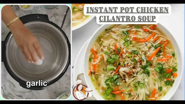 'Video thumbnail for Instant Pot Chicken Cilantro Soup'