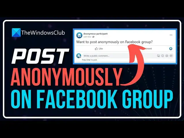 'Video thumbnail for How do you comment anonymously on a Facebook group'