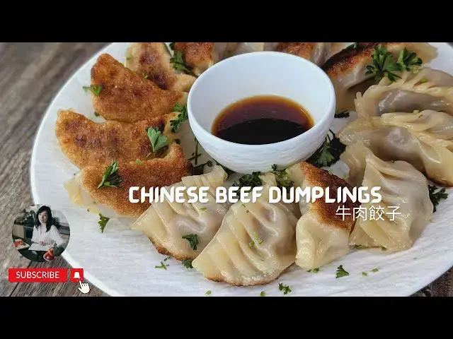 'Video thumbnail for Chinese Beef Dumplings with Green Onions | Juicy and Delicious'