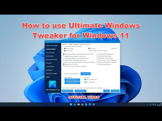 'Video thumbnail for How to use Ultimate Windows Tweaker for Windows 11'