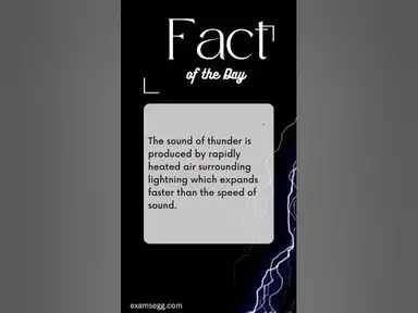 'Video thumbnail for The sound of thunder is produced by rapidly heated air surrounding lightning.'