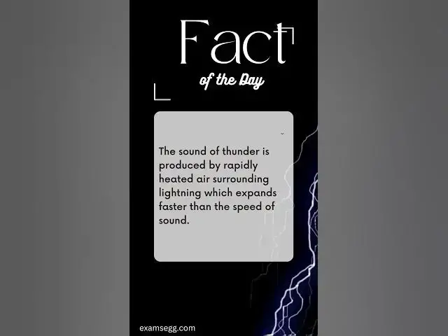 'Video thumbnail for The sound of thunder is produced by rapidly heated air surrounding lightning.'