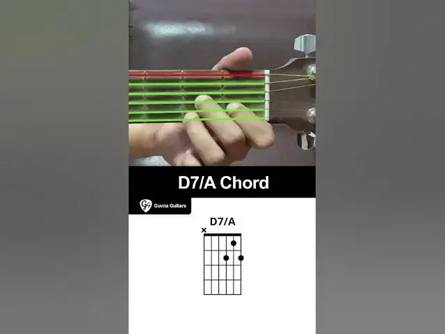 'Video thumbnail for How To Play The D7/A Chord On Guitar - Guvna Guitars'
