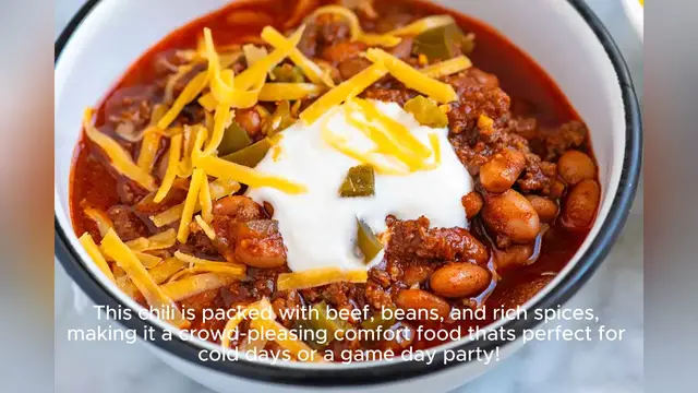 'Video thumbnail for the best chili recipe'